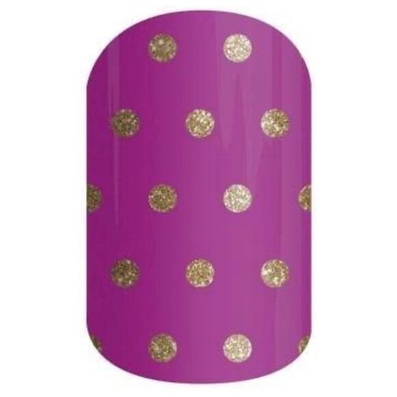 Jamberry Icy Peony Polka Full Sheet Nail Wraps 6V24 - Picture 1 of 10